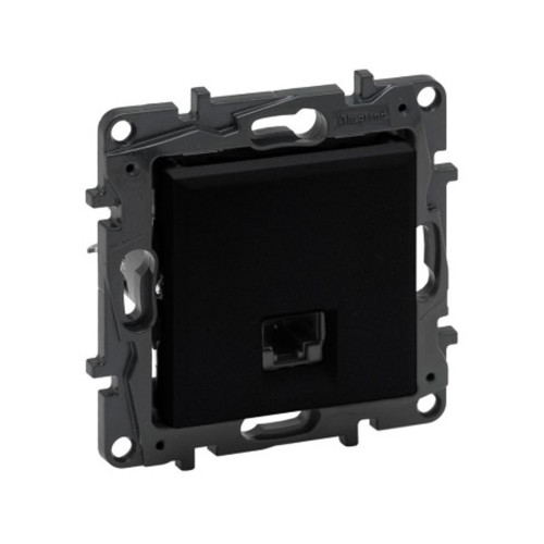 Информационная розетка одинарная Niloe Step RJ45 Кат.5e UTP Чёрный new