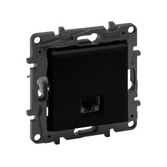 Информационная розетка одинарная Niloe Step RJ45 Кат.5e UTP Чёрный new