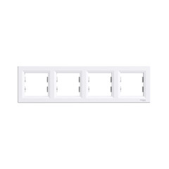 Рамка горизонтальная SE EPH5800421 Asfora 4 постовая белый