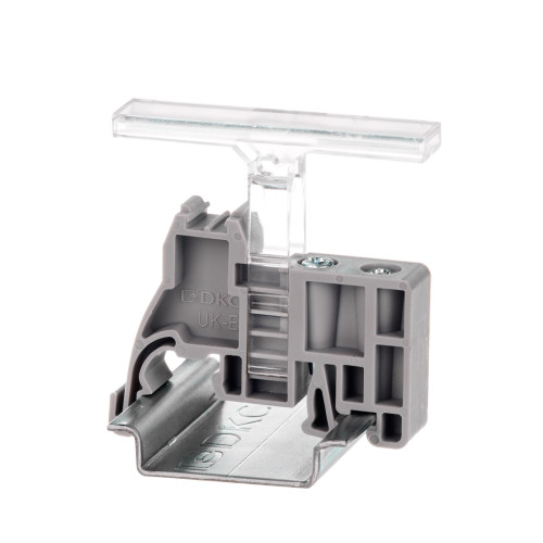 Торцевой фиксатор на рейку 35мм DKC UK-E Ширина 9.5 мм Серый