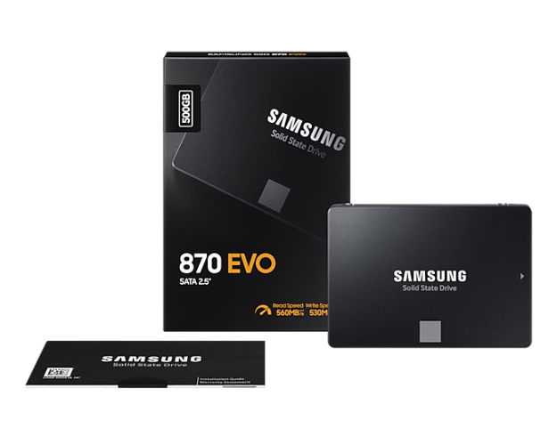 Твердотельный накопитель Samsung MZ-77E500BW 870 EVO 500GB, 2.5", SATA3, 6.8mm
