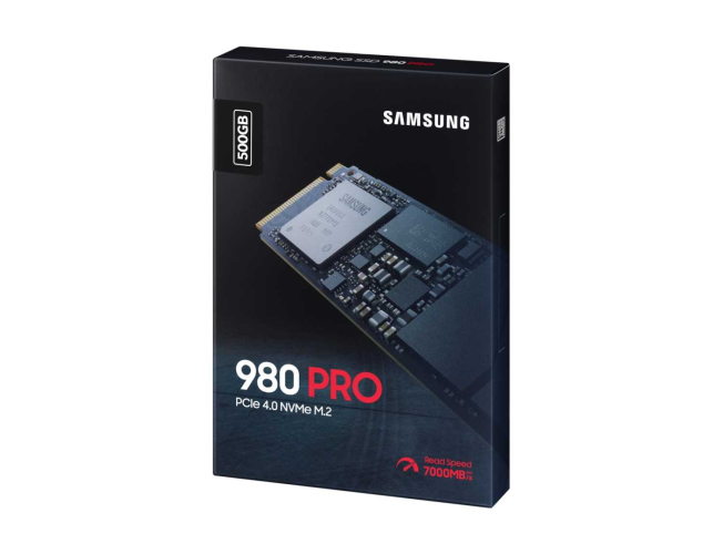 Твердотельный накопитель Samsung MZ-V8P500BW 980 PRO 500GB, M.2, PCIe G4 x4, NVMe 1.3c, V-NAND MLC
