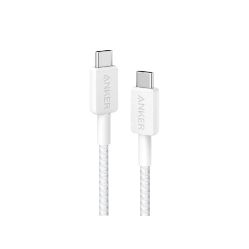 Интерфейсный кабель Anker 322 USB-C to USB-C Cable 2М (A81F6G21) Белый