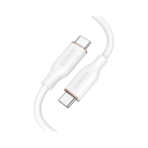 Интерфейсный кабель Anker PowerLine III Flow USB-C to USB-C (A8552H21) Белый