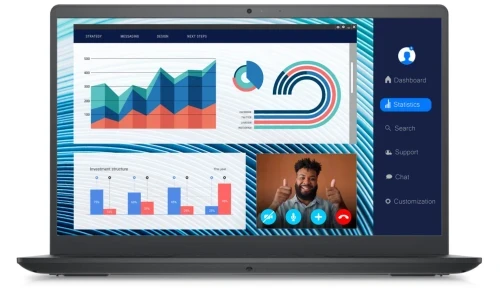 Ноутбук Dell/Vostro 3420/Core i3/1215U/1,2 GHz/8 Gb/M.2 PCIe SSD/256 Gb/No ODD/Graphics/UHD/256 Mb/14 ''/1920x1080/Windows 11/Pro/64/Чёрный