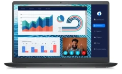 Ноутбук Dell/Vostro 3420/Core i3/1215U/1,2 GHz/8 Gb/M.2 PCIe SSD/256 Gb/No ODD/Graphics/UHD/256 Mb/14 ''/1920x1080/Windows 11/Pro/64/Чёрный