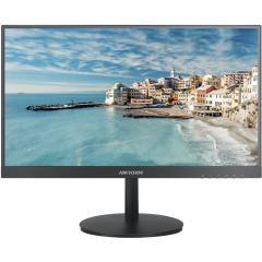 Монитор Hikvision 21.5" 1080P, HDMI/VGA input, narrow frames, view angle:178°/178°, plastic casing, VESA, base bracket included, 12V DC