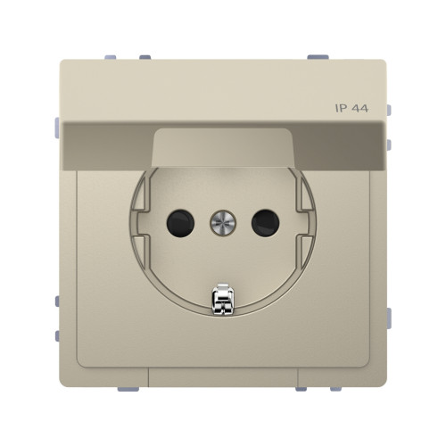 Розетка мех-м MERTEN MTN2314-6033 D-Life 16А с крышкой IP44 сахара