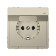 Розетка мех-м MERTEN MTN2314-6033 D-Life 16А с крышкой IP44 сахара