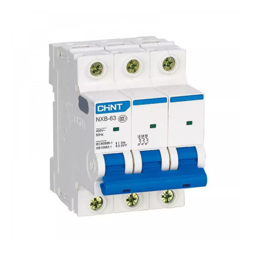 Автоматический выключатель CHINT NXB-63S 3P 10А D 4.5kA