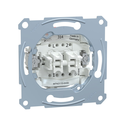 Переключатель мех-м MERTEN MTN3115-0000 D-Life 2 клавишный