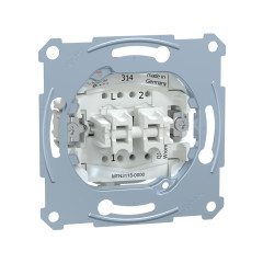 Переключатель мех-м MERTEN MTN3115-0000 D-Life 2 клавишный