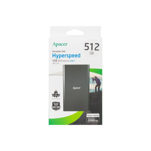 Внешний SSD диск Apacer 512GB AS723 Черный