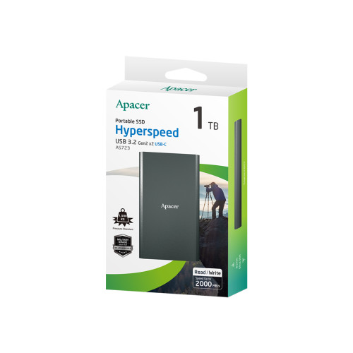 Внешний SSD диск Apacer 1TB AS723 Черный