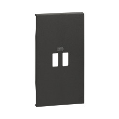 Лицевая панель Bticino KG12C Living Now USB зарядки 2 модуля черный