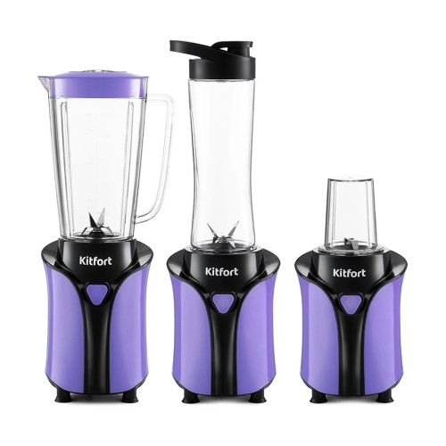 Стационарный блендер Kitfort КТ-3034-1 «3 в 1» фиолетовый