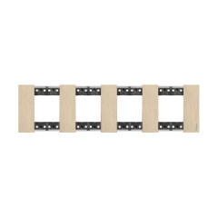 Рамка декоративная Bticino KA4802M4ZW Living Now 4 поста 8 модулей Золото