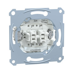 Кнопочный выключатель мех-м MERTEN MTN3155-0000 D-Life 2х клавишный