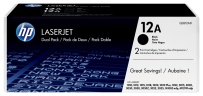 Картридж HP 12A Black Dual Pk LJ Toner Cartridge для HP LaserJet 1010/1012/1015/1018/1020/1022/3015/3020/3030/3050/3052/3055/M1005 MFP/M1319 MFP
