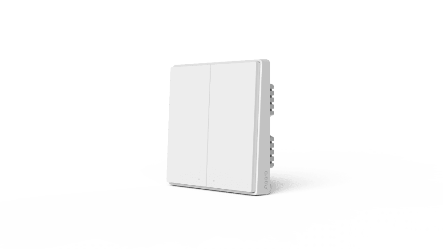 Выключатель настенный (две клавиши) Aqara Wall Switch (No Neutral, Double Rocker)