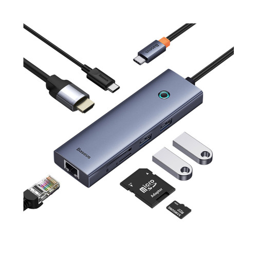 Док-станция Baseus UltraJoy Series 7-Port HUB Docking Station Space Grey