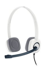 Гарнитура Logitech H150 White (белая, 2 x 3.5мм, элементы управления на кабеле, кабель 1.8м) (M/N: A-00029)