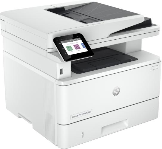 МФУ HP 2Z627A LaserJet Pro MFP 4103dw Printer (A4) , Printer/Scanner/Copier/ADF, 1200 dpi, 40 ppm, 512 Mb, 1200 MHz, tray 100+250 pages, USB+Ethernet+WiFi, Print Duplex, Duty cycle 80K pages, cart. 3 050 page