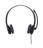 Гарнитура Logitech H151 (черная, 1 x 3.5мм, элементы управления на кабеле, кабель 1.8м) (M/N: A-00029)