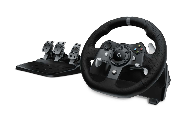 Контроллер для игровых симуляторов Logitech G920 Driving Force (руль и педали для XBox One и ПК) (M/N: W-U0004)