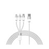 Интерфейсный кабель Baseus StarSpeed 1-for-3 USB to M+L+C 3.5A 1.2m White (CAXS000002)