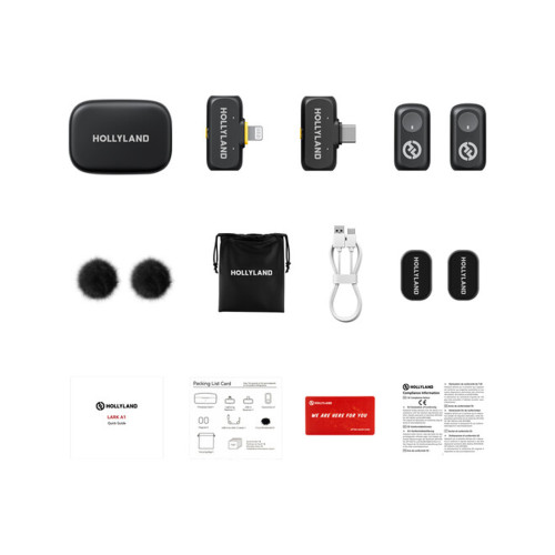 Петличный микрофон Hollyland Lark A1 Combo Черный
