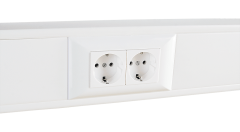 Суппорт с рамкой на 2 поста (45х45) в профиль для кабельных каналов 100х50, 105х50