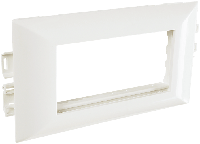 Суппорт с рамкой на 2 поста (45х45) в профиль для кабельных каналов 100х50, 105х50