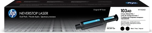 Комплект дозаправки HP Europe/103AD/Заправочное устройство с оригинальным тонером для заправки принтеров HP Neverstop Laser (2 шт. в упаковке)