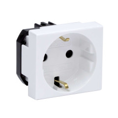 Розетка силовая серии Viva DKC 45005 2Р+Е со шторками белая