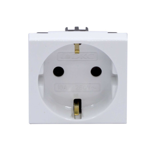 Розетка силовая серии Viva DKC 45005 2Р+Е со шторками белая