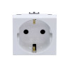 Розетка силовая серии Viva DKC 45005 2Р+Е со шторками белая