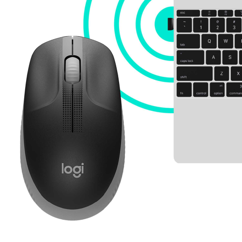 Мышь беспроводная полноразмерная Logitech M190 Mid Grey (M/N: MR0087 / CU0019)