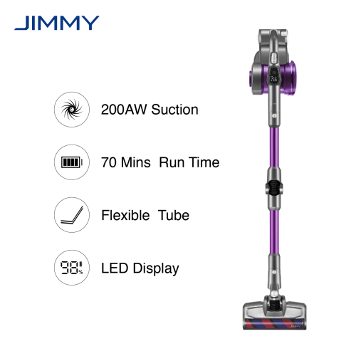 Пылесос вертикальный Jimmy Cordless Vacuum Cleaner JV85 Pro Graphite+Purple с зарядной станцией и адаптером модели ZD24W342060EU