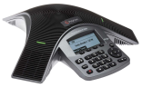 SoundStation IP 5000 conference phone with factory disabled media encryption. 802.3af Power over Ethernet. Includes 7.6 meter Ethernet cable.