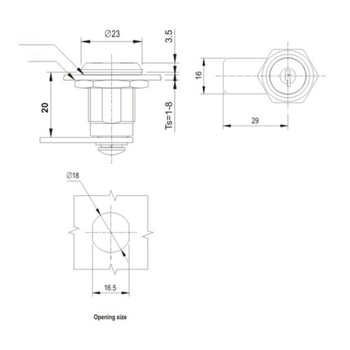 Замок металлический с ключом Deluxe MS403