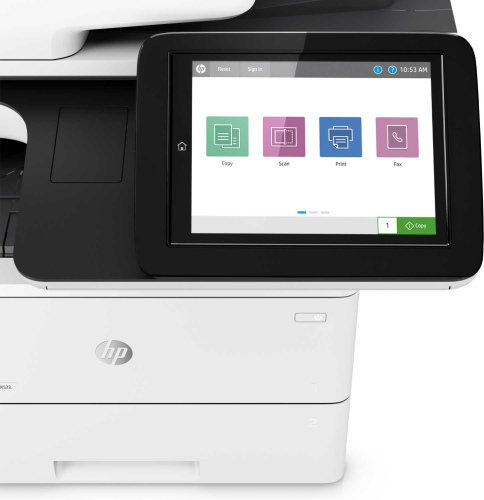 МФУ HP 1PV65A LaserJet Enterprise M528f (A4) Printer/Scanner/Copier/ADF/Fax, 1200 dpi, 43 ppm., 1.75Gb+HDD, 1.2 GHz, tray 100+550 pages, USB+Ethernet, Print+Scan Duplex, Duty 150K pages