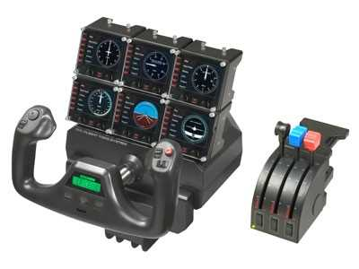Контроллер для игровых авиасимуляторов Logitech G Flight Instrument Panel (приборная панель с ЖК-дисплеем для авиасимуляторов)